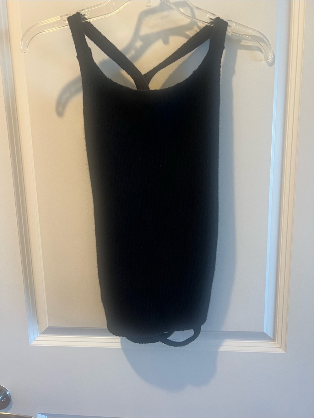 Catherine Malandrino Black Cross-Back Knit Top